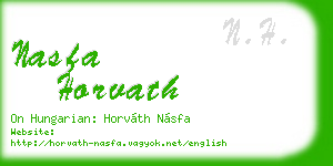 nasfa horvath business card