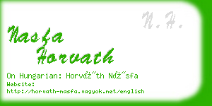 nasfa horvath business card